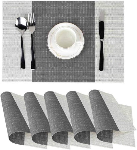 Grey black stripe vinyl pvc - grey,