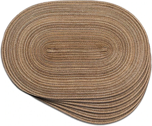 Oval braided placemats - oval, 12x17.5