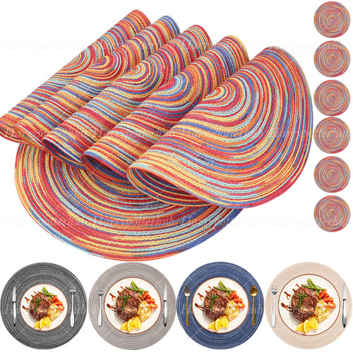Set 12pcs round placemats - set,