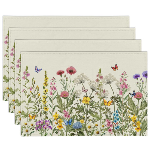 Spring placemats set 4 - spring, of