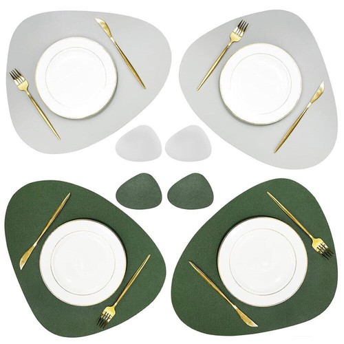 Set leather placemats - 8,