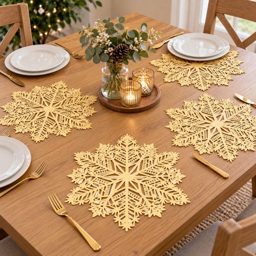 12pc golden placemats - 12pc, &