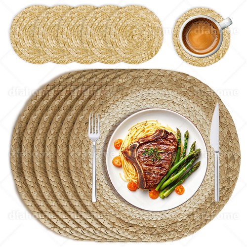 Natural woven set round - natural,