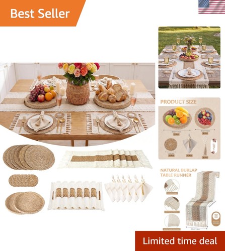 Set boho table placemats - 6,