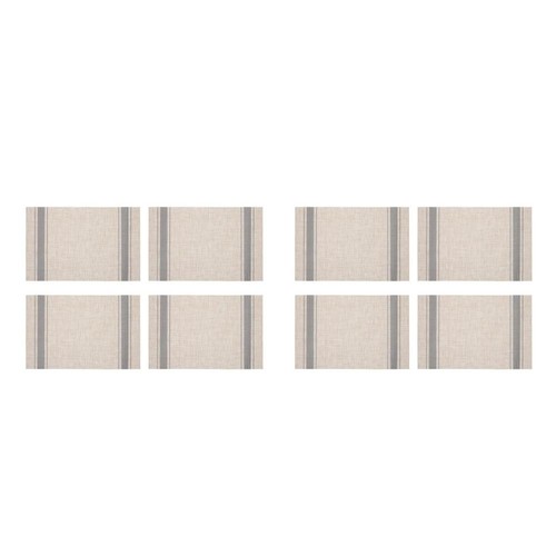 Grey pvc placemats set 8 - placemats,