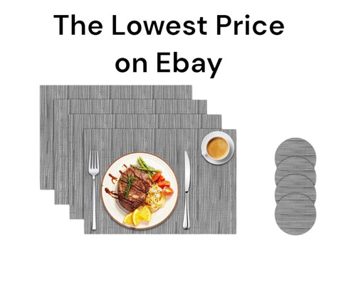 Grey table mat - grey,