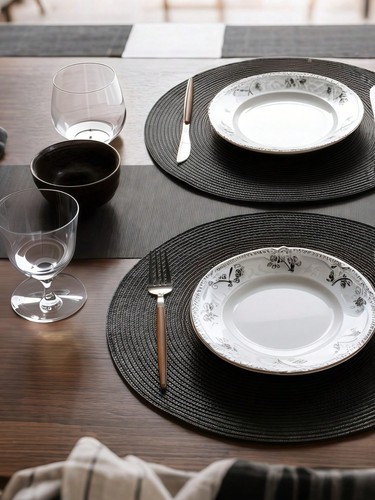Woven table place mats large - table,