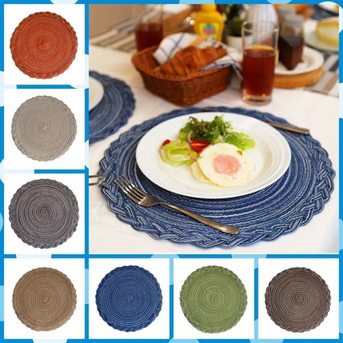 Round woven placemats kitchen - round,