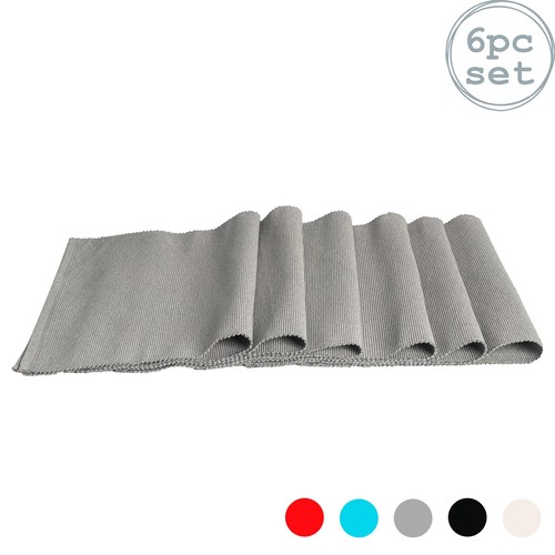 Ribbed cotton placemats 48 x - placemats,