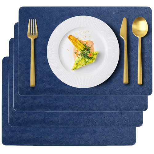 Pcs blue plastic placemats - 4,