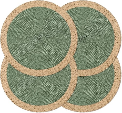 4pcs round woven - 4pcs, 15