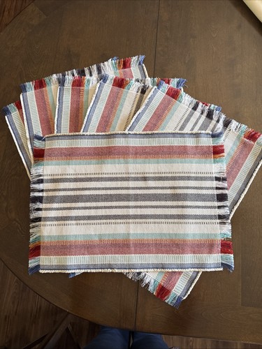 Farmhouse stripped placemats - stripped,