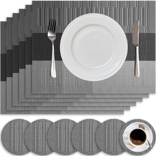 Set place mats and 4 - mats,