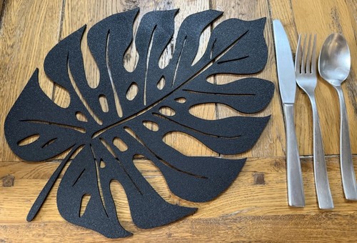 Monstera leaf placemats - placemats, set