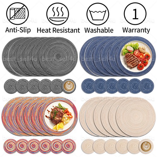Round placemats 6 - round,