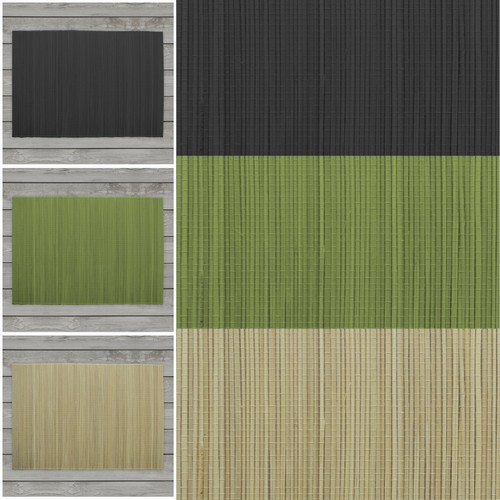 Bamboo placemats 30cm - bamboo, (4